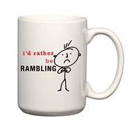 60 Second Makeover Limited Men's I'd Rather Be Rambling Man Mug Big Mug 15oz Dad Fathers Day Christmas Uncle Present