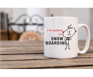 60 Second Makeover Limited Mens I'd Rather Be Snowboarding Mug Snow Boarding Gift Present Friend Boyfriend Husband Dad Christmas Novelty Humour Fun