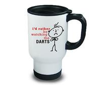 60 Second Makeover Limited Mens I'd Rather Be Watching Darts Metal Travel Mug Novelty Mum Mothers Day Friend Gift Cup