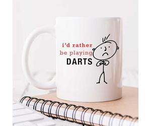 60 Second Makeover Limited Mens I'd Rather Me Playing Darts Mug Cup Husband Boyfriend Uncle Present Gift