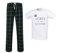 60 Second Makeover Limited Mens Lord Of The Manor Pyjama Set Green Tartan Trouser (Small)