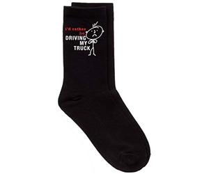 60 Second Makeover Limited Mens Rather Be Driving My Truck Black Calf Socks Fathers Day Dad Husband Boyfriend Uncle Grandpa Grandad Present