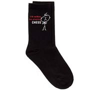 60 Second Makeover Limited Mens Rather Be Playing Chess Black Calf Socks Fathers Day Dad Husband Boyfriend Uncle Grandpa Grandad Present