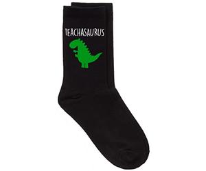 60 Second Makeover Limited Mens Teacher Dinosaur Teachasaurus Fathers Day Black Socks Gift