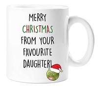 60 Second Makeover Limited Merry Christmas from Your Favourite Daughter Mug Mum Dad Parents Cup Gift Present