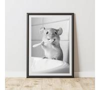 60 Second Makeover Limited Mouse Brushing Teeth Animal Print A4 Size