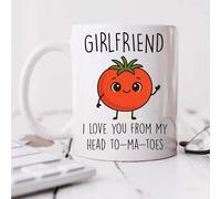 60 Second Makeover Limited Mug Girlfriend I Love You from My Head to-ma-Toes Cute Tomato Theme Design Mug, Unique Present, Gift for Loved one