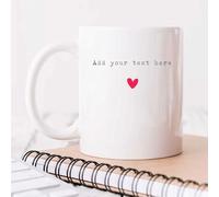 60 Second Makeover Limited Mug Personalised Heart Design Your Text here Heart Theme Design Novelty Gift, Love Heart Mug, Unique Present