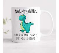 60 Second Makeover Limited Nannysaurus Mug Nanny Gifts Dinosaur Funny Mug Present Birthday Christmas Gifts for Nanny On Her Birthday 11oz Ceramic Coffee Cup Dishwasher Safe Microwave Safe