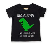 60 Second Makeover Limited Nieceasaurus, Like a Normal Niece but More Awesome Dinosaur Black Tshirt