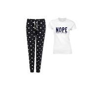 60 Second Makeover Limited Nope Not Today Ladies Navy Blue Star Pyjama Set