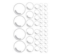 60 Second Makeover Limited Pack of 42 Outline Bubbles Bathroom Wall Stickers Ensuite Bubble Decals Bathroom Wall Art Waterproof Vinyl Shower Screen Stickers for Tiles Bath Panels Silver Gloss