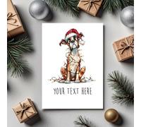 60 Second Makeover Limited Pack Of Personalised Christmas Cards Boxer Dog Lover Christmas Cards Personalised Gifts Customised Gifts Custom Xmas - Pack of 1