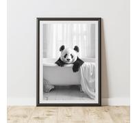 60 Second Makeover Limited Panda In The Bath Quirky Animal Print Bathroom Accessories Wall Art Posters Pictures For Bathroom Walls Home Accessories Home Decoration Funny Humorous No Frame - A3