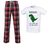 60 Second Makeover Limited Papasaurus, Like a Normal Papa But More Awesome, Mens Pyjamas Set Papa Gifts For Men Fathers Day Pajamas Pjamas Pjs Pyjama Red - Medium