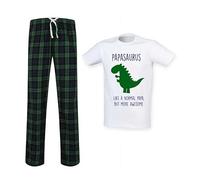 60 SECOND MAKEOVER Men's Papa Dinosaur Pyjama Set in Green | Size: Medium 60 SECOND MAKEOVER Green M