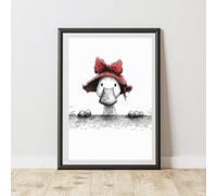 60 Second Makeover Limited Peeking Goose Print Wall Art Poster A3 Size