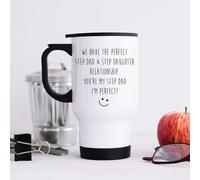 60 Second Makeover Limited Perfect Step Dad Step Daughter Relationship Stainless Steel Travel Mug Stepdad Gifts Coffee Cup Travel Mug Flask Thermal Cup Dishwasher Safe Fathers Day