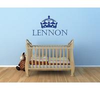 60 Second Makeover Limited Personalised King Prince Crown Boys Bedroom Name Wall Sticker Decal Graphic