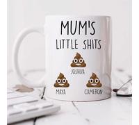 60 Second Makeover Limited Personalised Mum Mug Mum's Little Shits Funny Any Name Mug Mothers Day for Mums Gift Funny Coffee Cup Friend Humour Humor Personalised Gifts - Up to 10 Names