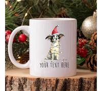 60 Second Makeover Limited Personalised Papillon Christmas Lights Santa Hat Mug Personalised Gifts Coffee Cup Christmas Mugs Customised Gifts Custom Xmas