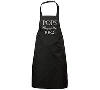 60 Second Makeover Limited Pops King Of The BBQ Black Chef Apron For Men Funny Gifts For Men Novelty Aprons For Cooking Fathers Day BBQ Gifts Father's Day Fatherday