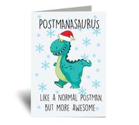 60 Second Makeover Limited Postmanasaurus Christmas Card, Like A Normal Postman But More Awesome.