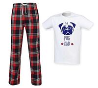 60 Second Makeover Limited Pug Dad Tartan Trousers Mens Pyjamas Set Fathers Day Pet Clothes Present From The Dog Pug Lover Gift Present Pajamas For Men Dog Dad
