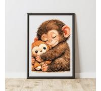 60 Second Makeover Limited Punch The Baby Monkey Print Motivational Inspirational Wall Art A3 Size
