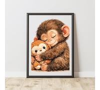 60 Second Makeover Limited Punch The Baby Monkey Print Motivational Inspirational Wall Art Posters Lonely Monkey Positive Gifts For Women Poster Gift Picture Art Work - A6