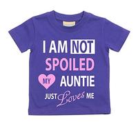 60 Second Makeover Limited Purple I'm Not Spoiled My Auntie Just Loves Me Girls Funny Tshirt Niece Gifts for Niece Child Best Auntie Gifts Top Tee T-Shirt Birthday Christmas 18-24 Mths