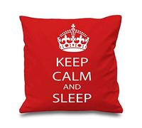 60 Second Makeover Limited Red Cushion Cover Keep Calm And Sleep 16" x 16" Daughter Friend Gift Decorative Cushion Home Horse Equestrian