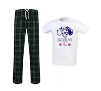 60 Second Makeover Limited Sausage Dog Dad Tartan Trouser Mens Pyjamas Set Pjs Pyjamas For Men Dachshund Gifts Dog Dad Gifts Pijamas Pajamas Pjamas Dashound Green Medium