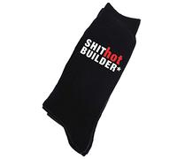 60 Second Makeover Limited Sh*t Hot Builder Mens Black Calf Socks Fathers Day Dad Husband Boyfriend Uncle Grandpa Grandad Present