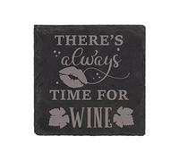 60 Second Makeover Limited Slate Coaster There's Always Time For Wine Engraved Funny Gift Friend Present