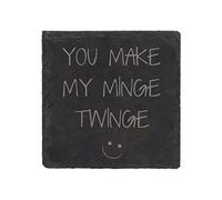 60 Second Makeover Limited Slate Coaster You Make My Minge Twinge Engraved Funny Gift Boyfriend Present
