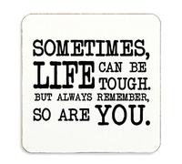 60 Second Makeover Limited Sometimes Life Can Be Tough But So Are You Cork Drink Coasters Inspirational Emotional Support Gift Self Care Gifts For Women Mindfulness Positive You Got This