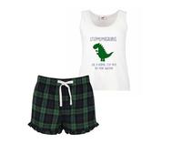 60 Second Makeover Limited Stepmumasaurus Step Mum Dinosaur Pyjama Set Size - XS Green
