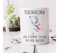 60 Second Makeover Limited Teachercorn Mug Awesome Teacher Gifts Unicorn Friend Funny Mug Present Gifts for Teachers Teaching Leaving Presents from Kids Novelty Coffee Cup