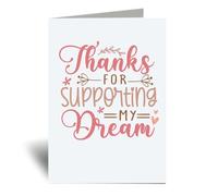 60 Second Makeover Limited Thanks For Supporting My Dream Greeting Card Friend Funny Inspirational Motivational Affirmation Card