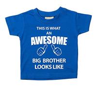 60 Second Makeover Limited This is What an Awesome Big Brother Looks Like Big Brother Gifts New Baby Announcement T Shirt Tops Top Tee Blue Tshirt Size - 6-12 Months