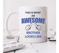 60 Second Makeover Limited This is What an Awesome Brother Looks Like Mug Big Brother Gifts from Sister Bro Presents 11oz Ceramic Coffee Cup Dishwasher Safe Microwave Safe