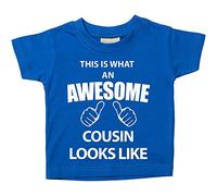 60 Second Makeover Limited This is What an Awesome Cousin Looks Like Blue Tshirt Niece Gifts Cousin Gifts Nephew Tshirt New Baby Announcement New Baby T Shirt Neice - 12-13 Yrs