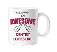 60 Second Makeover Limited This is What an Awesome Dentist Looks Like Mug Dentist Gifts Present Ceramic Coffee Cup Birthday Christmas Dental Gifts Dishwasher Safe Microwave Safe