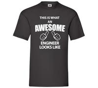 60 Second Makeover Limited This is What an Awesome Engineer Looks Like Tshirt Size - Funny Novelty Black Tshirt Size - XXL