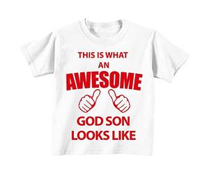 60 Second Makeover Limited This is What an Awesome God Son Looks Like White Tshirt Red Text