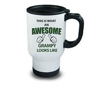 60 Second Makeover Limited This is What an Awesome Grampy Looks Like Stainless Steel Travel Mug Present Gifts for Men Birthday Christmas Fathers Day Flask for Hot Drink Coffee Cup Travel Mug