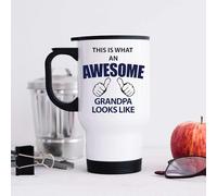 60 Second Makeover Limited This is What an Awesome Grandpa Looks Like Metal Travel Mug Present Gift Birthday Christmas Fathers Day