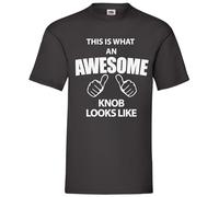60 Second Makeover Limited This is What an Awesome Knob Looks Like Tshirt Size - Funny Novelty Black Tshirt Size - XXL