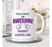 60 Second Makeover Limited This is What an Awesome Nanny Looks Like Mug Present Gift Cup Birthday Christmas